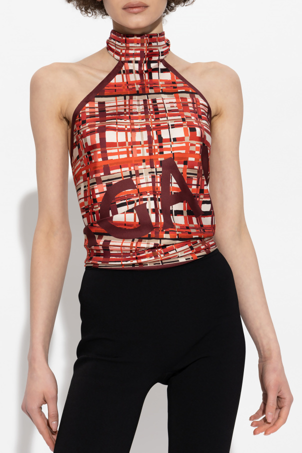 Tシャツ・カットソー FERRAGAMO SATIN SLEEVELESS TOP FERRAGAMO Printed T-shirt | Men's Clothing | Vitkac